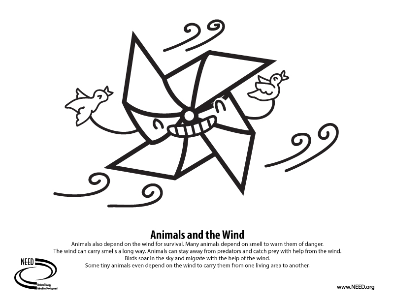 wind turbine coloring page