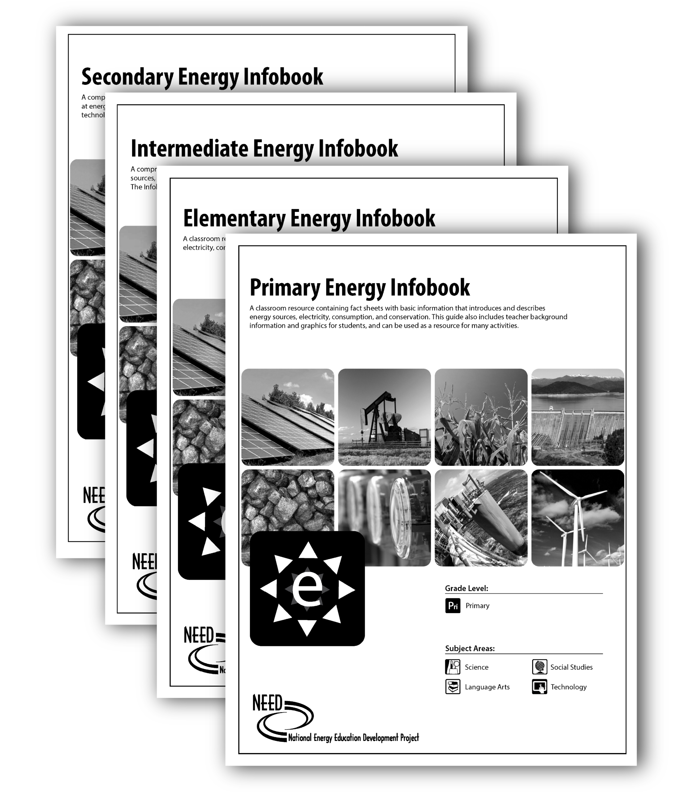 Energy Infobook Covers, Primary, Elementary, Intermediate, and Secondary