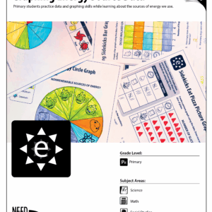 Cover for Graphing Energy Source Data A new Primary Guide. Covering subjects of Math, Science, and Social Studies.