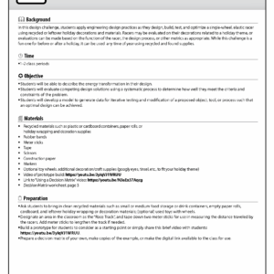 Holiday Racers - Teacher Guide.