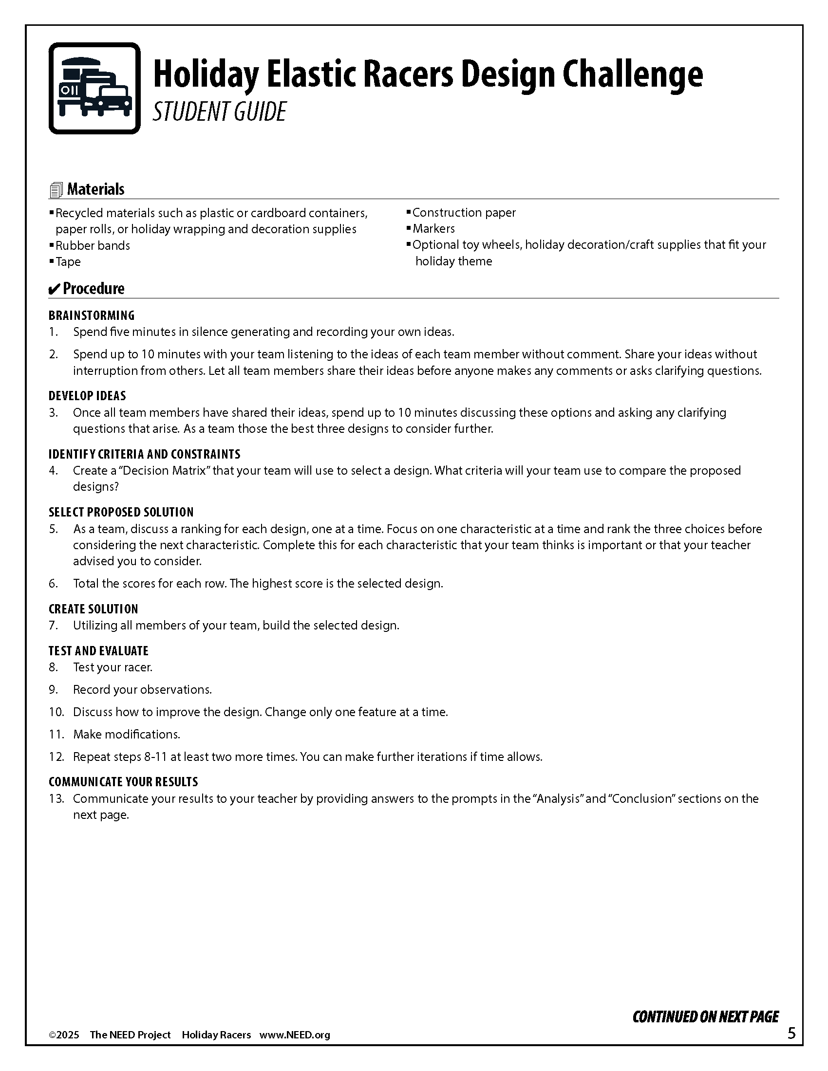 Holiday Racers (Free PDF Download) - Image 3